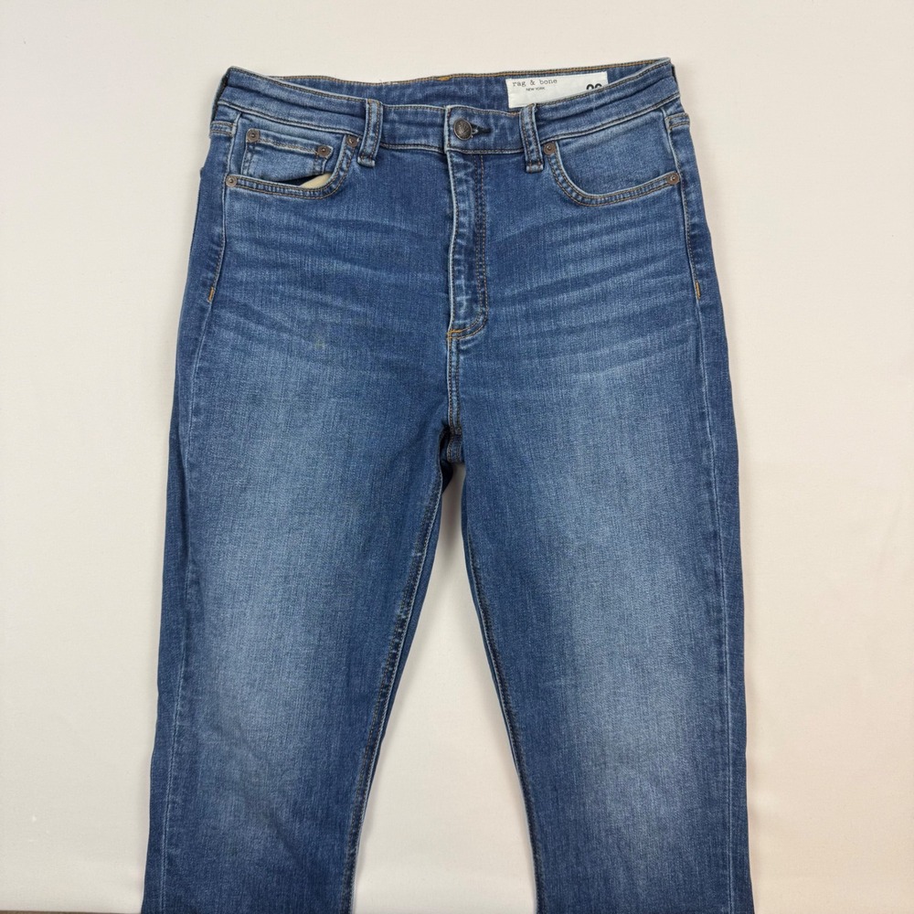 Rag & Bone Nina High-Rise Skinny Jeans Garner Wash WDD23F2745FUGA Womens 29